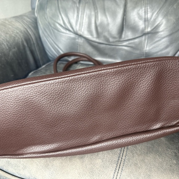 London Fog Chocolate Brown Vegan Leather Tote - Picture 4 of 5